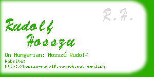 rudolf hosszu business card